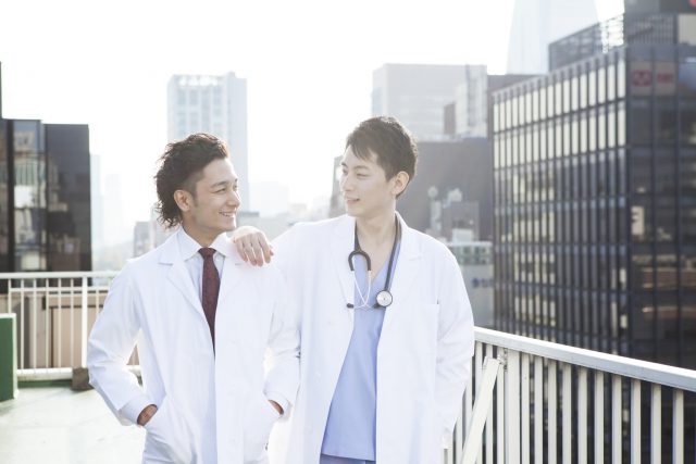 Handsome male doctors