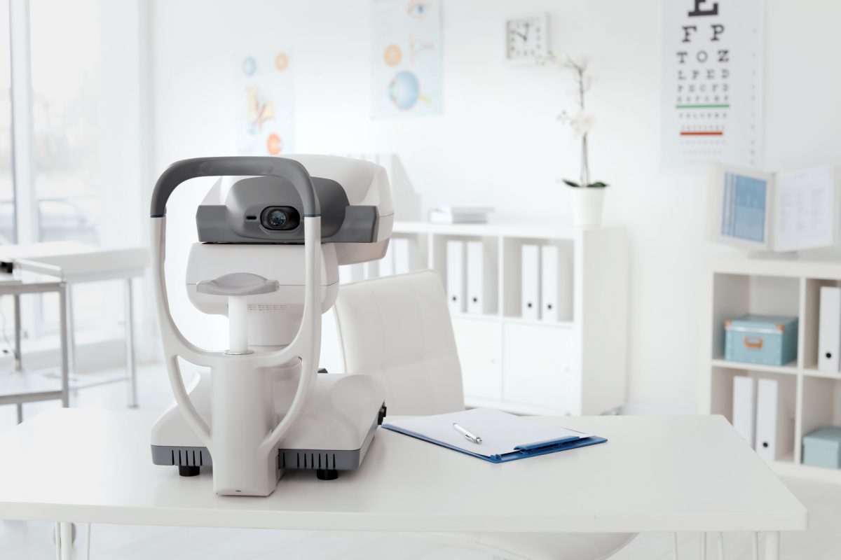 Modern equipment in ophthalmologist office